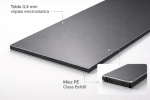 Placa aluminiu compozit Bond - Gri antracit